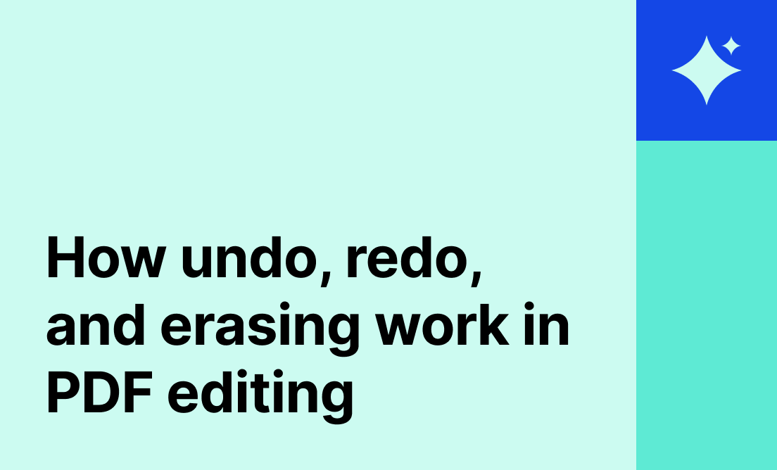 How undo, redo, and erasing work in PDF editing
