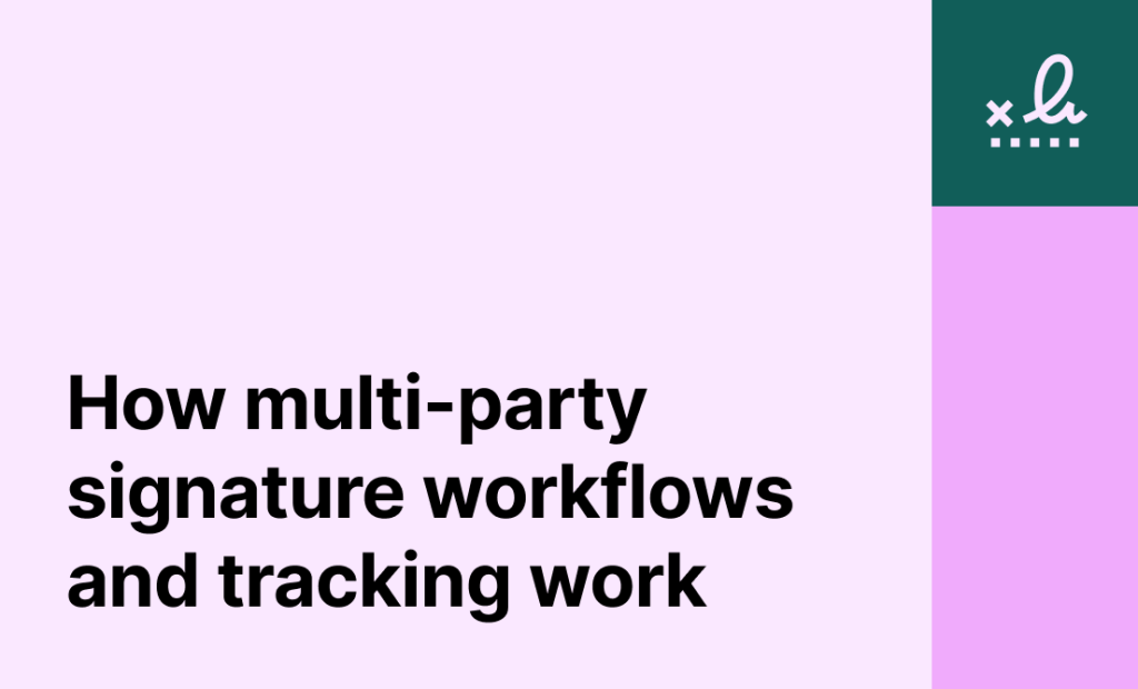 How multi-party signature workflows and tracking mechanisms work