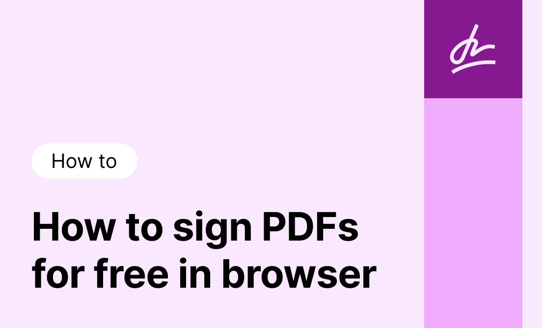 How to sign PDFs for free in a browser without software installation
