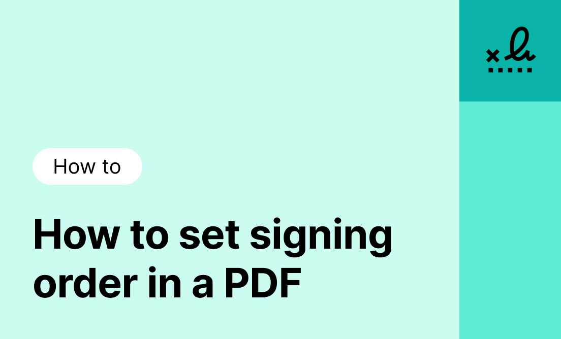 How to set signing order: PDF workflow for multiple signers